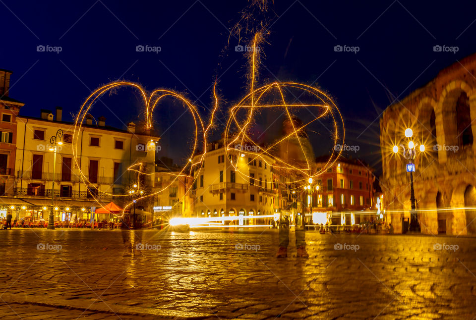 night lights in Verona