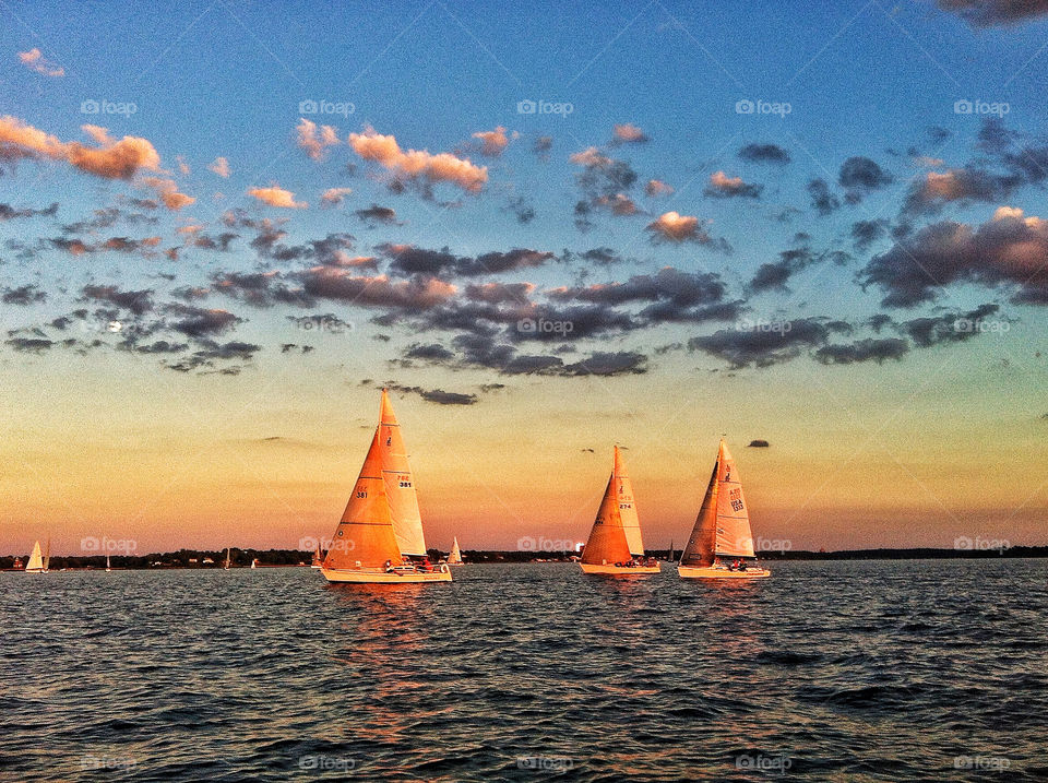 sea sailboats coulds bronx by lguarini