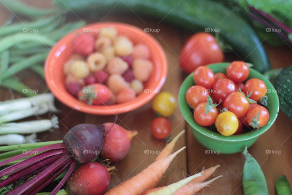 Fresh fall garden harvest for cooking. 