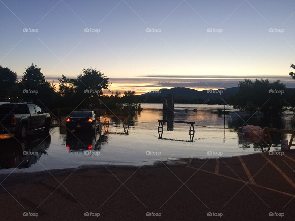 Flooding at riverside park 