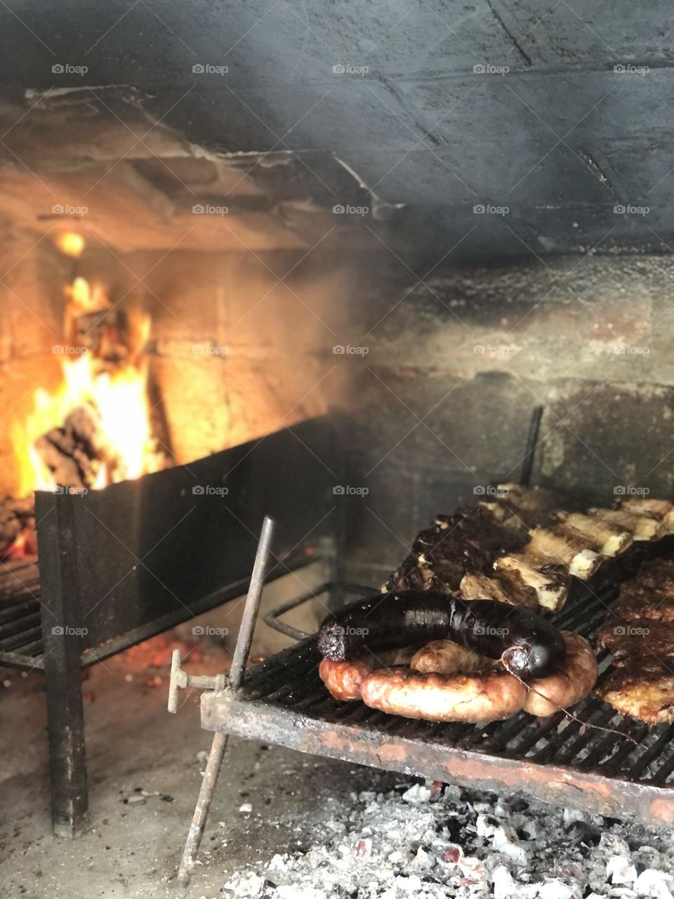 Tradición Domingo Argentina Asado Union Fuego Reunion