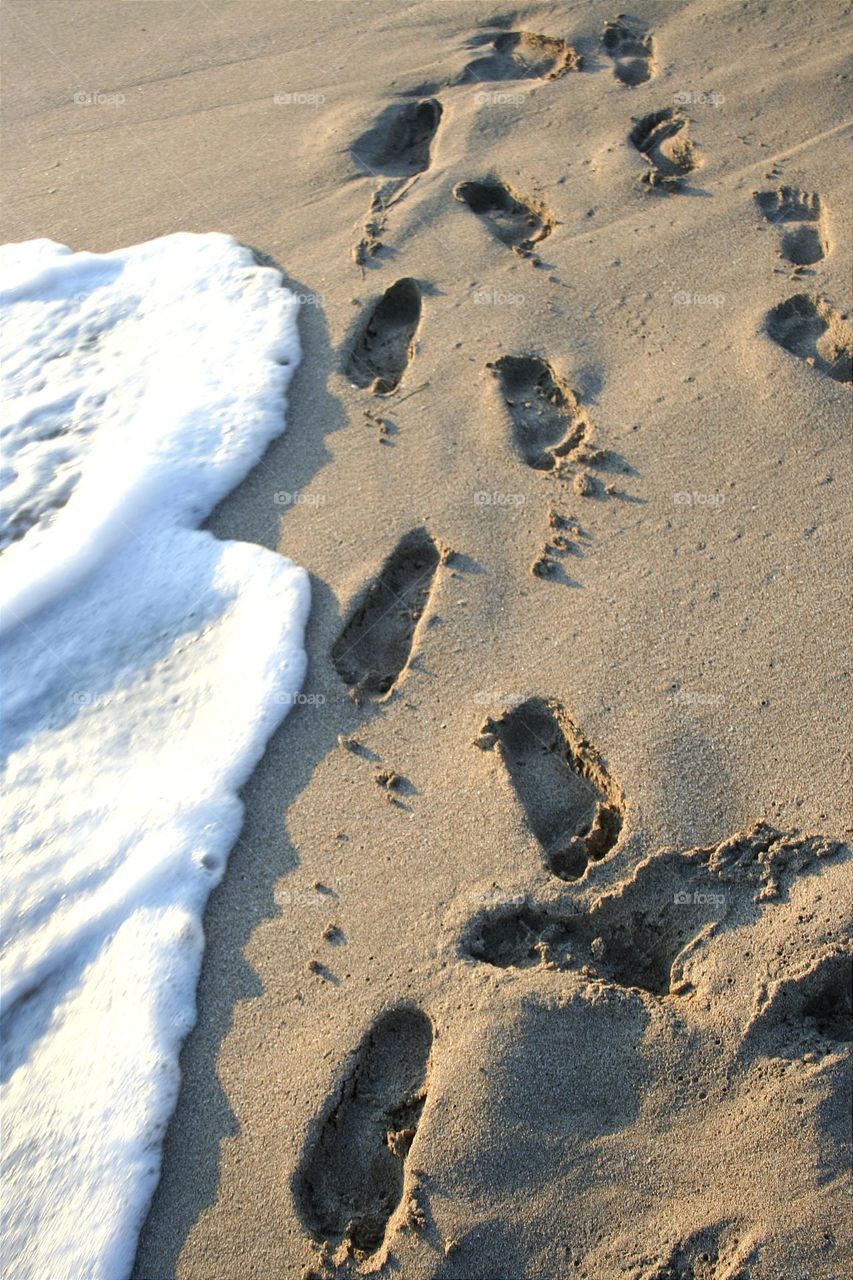 footprints in the sand