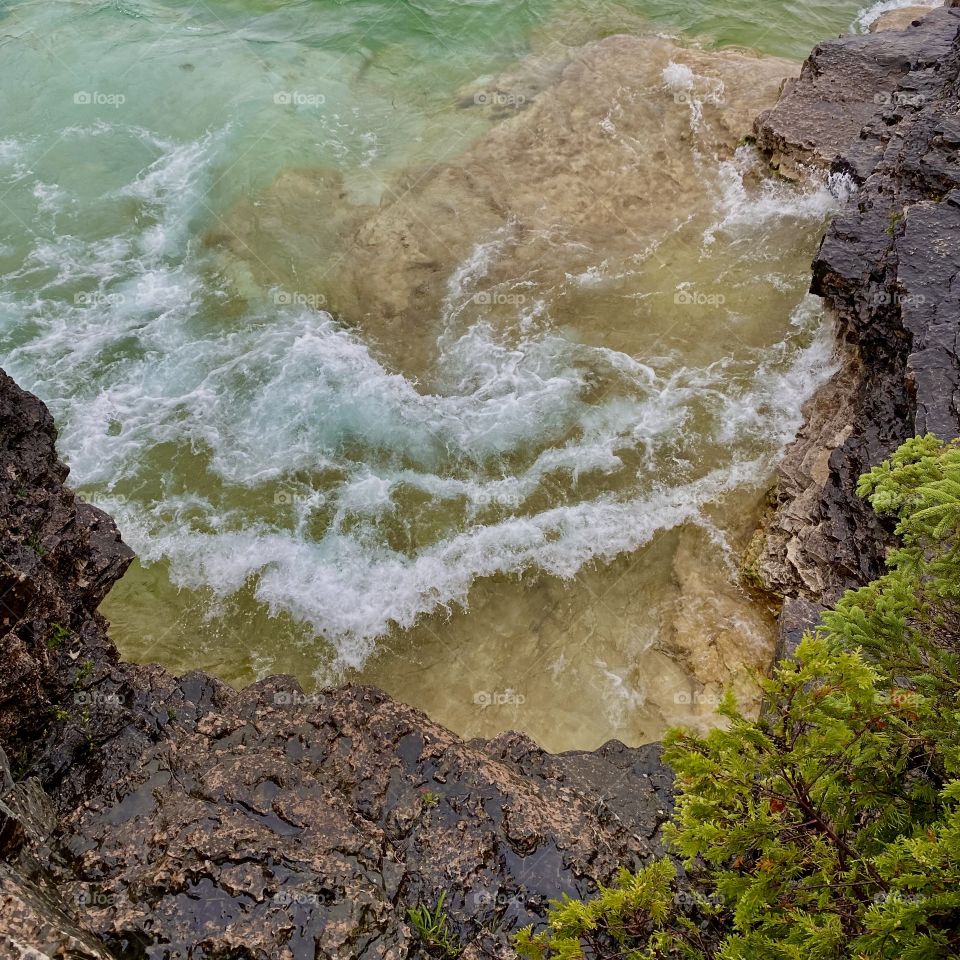 ocean view from above