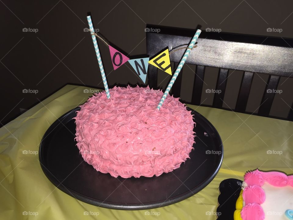 Smash cake. First birthday smash cake for my daughter