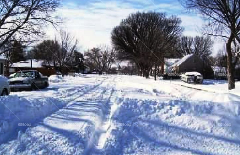 Waiting for the snow plow