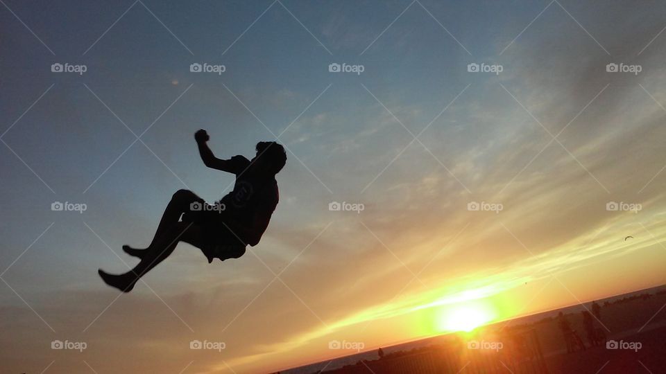 Defying Gravity During Sunset