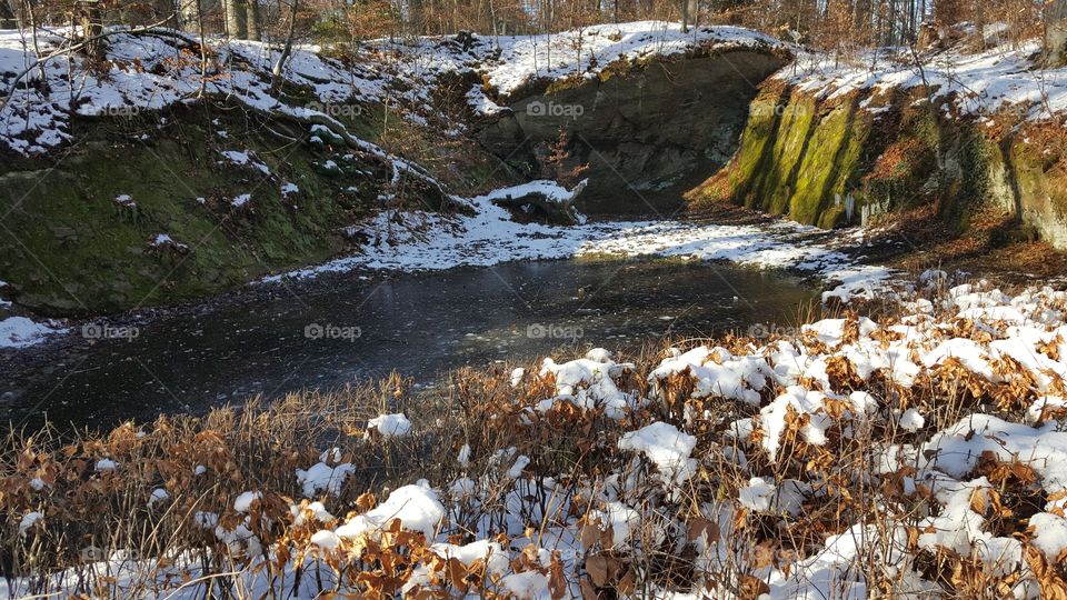 Frozen lake