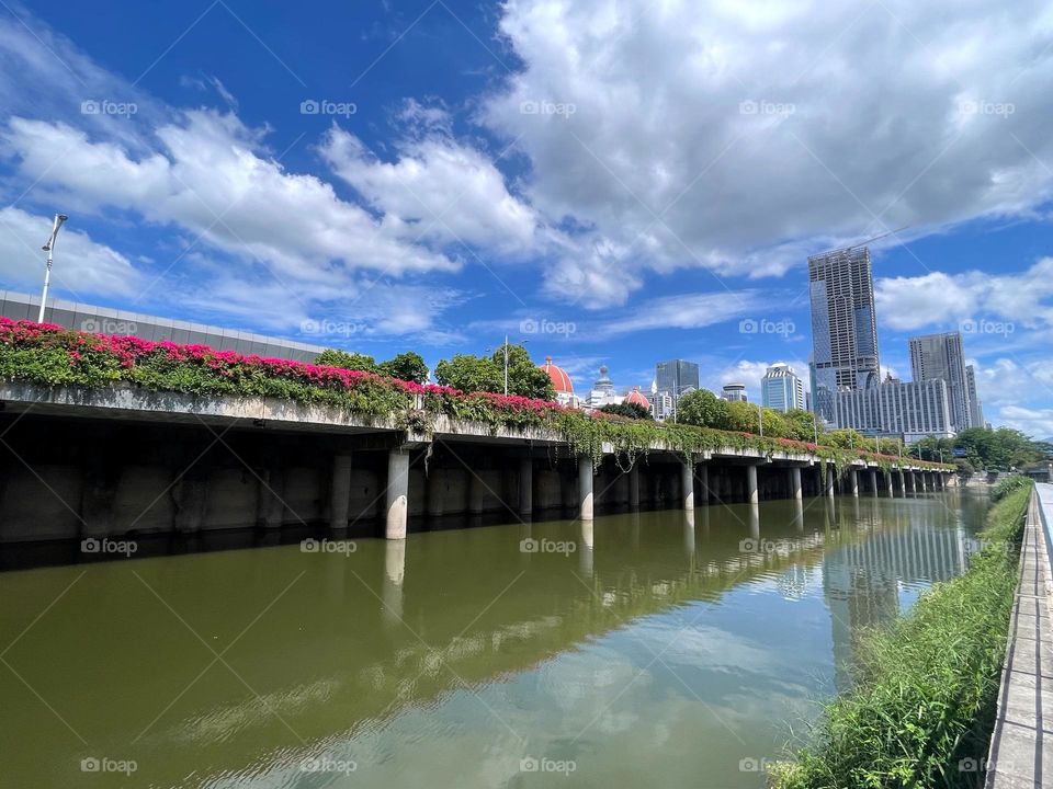 blue sky and white clouds