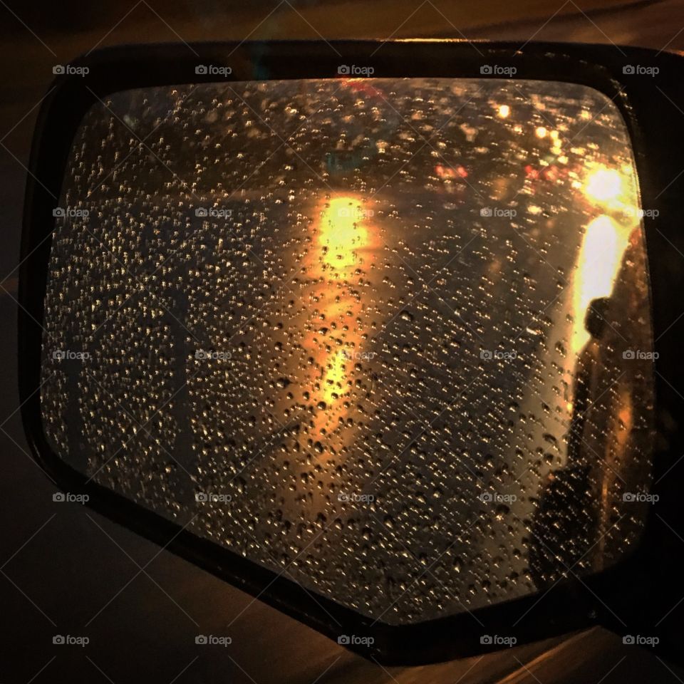 Raindrops on my mirror