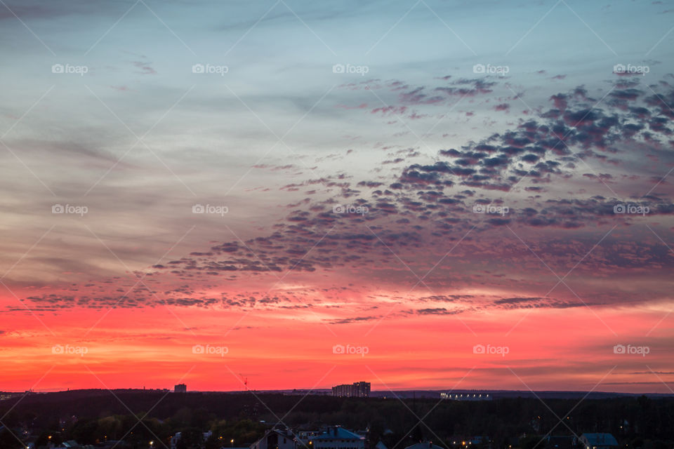 Dramatic sky during sunset