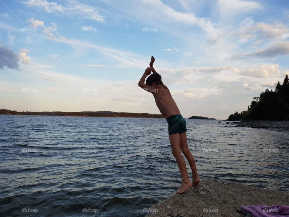 Summer jumping in to the Balticsea
