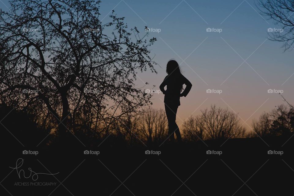 Girl silhouette 