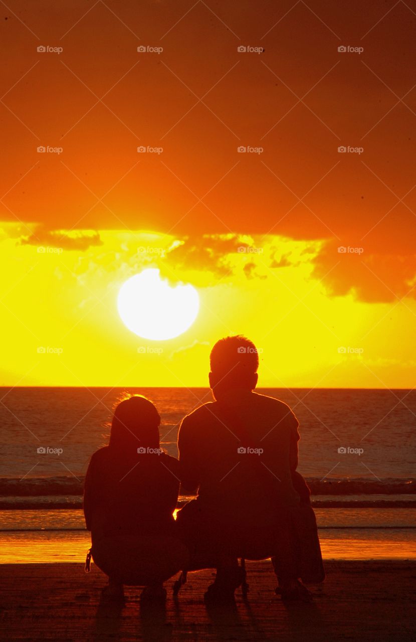 sunset and lovers