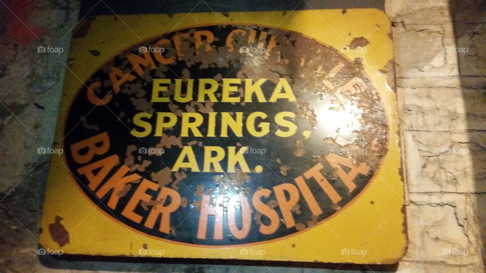 baker hospital. spooky sign