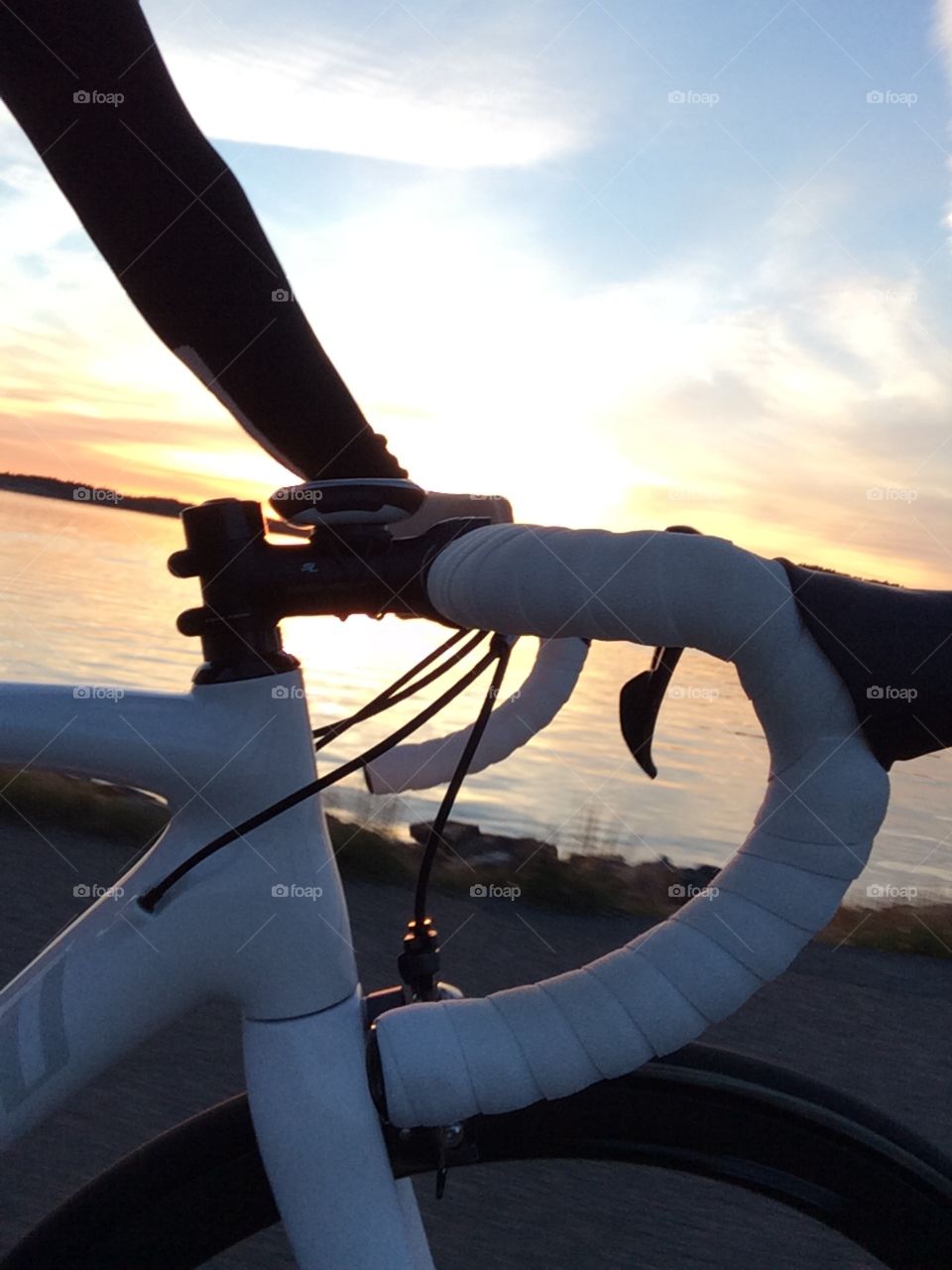 Bike ride in the sunset