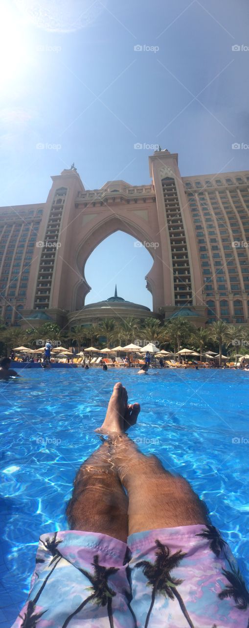 Just chilling in the pool at Atlantis Hotel!