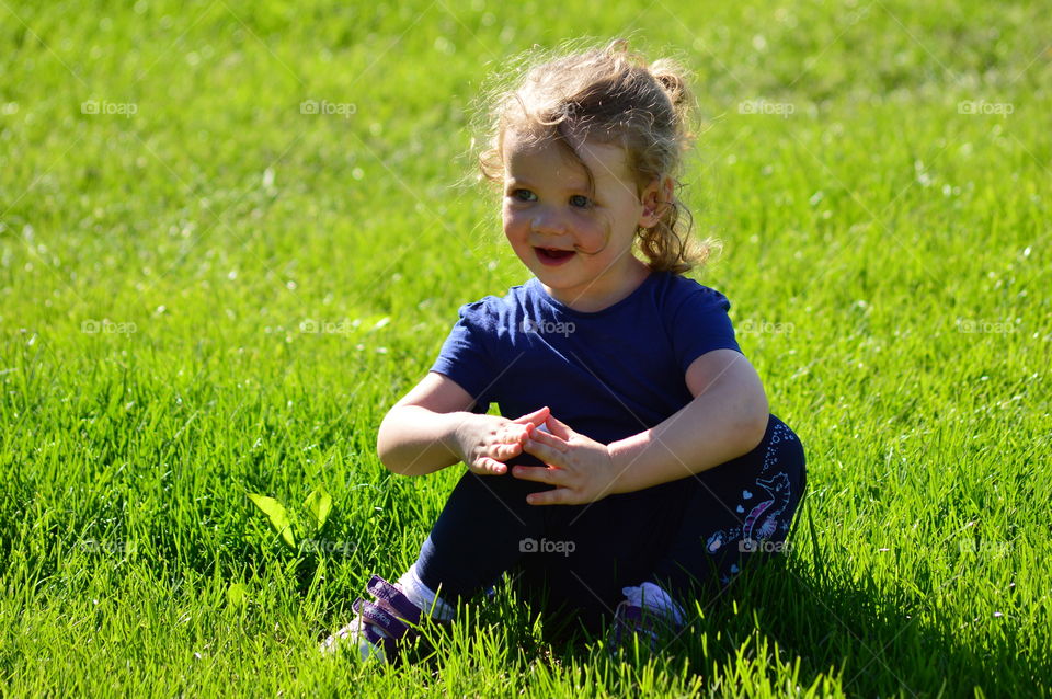 Girl on the grass series