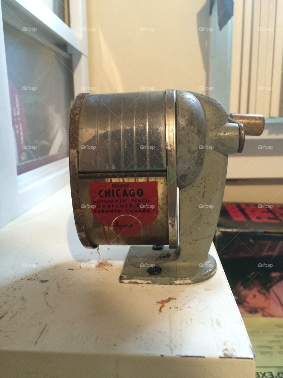 Retro back to school pencil sharpener 