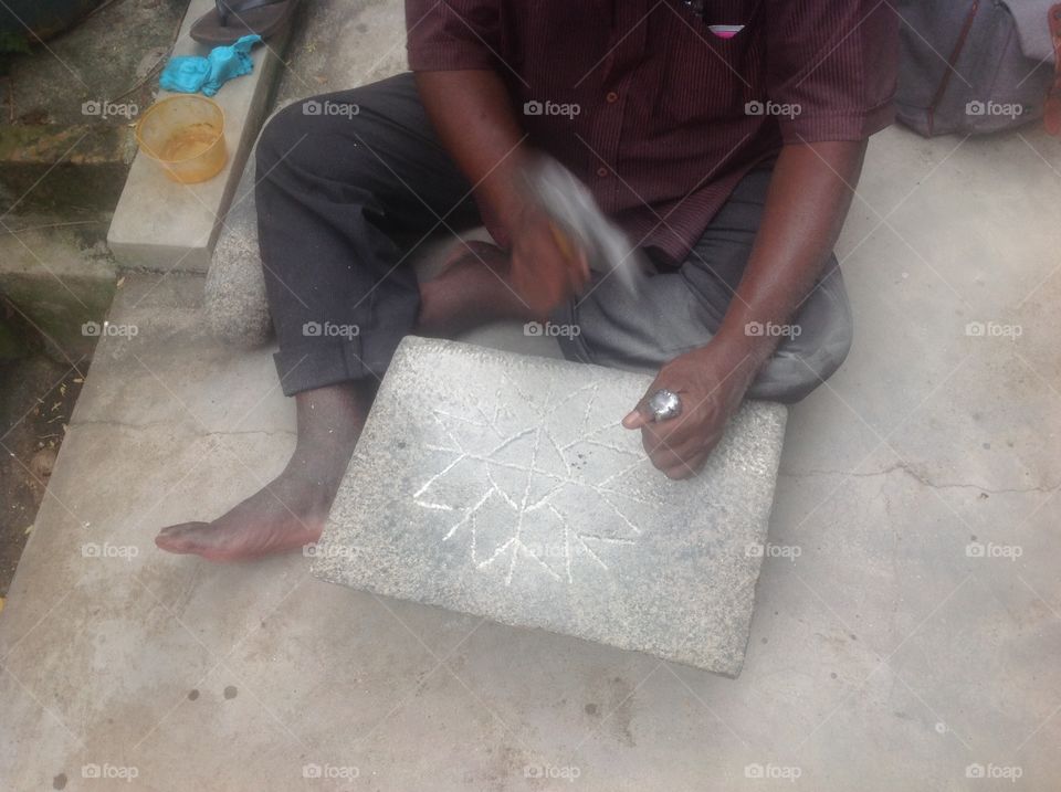 Indian traditional grind stone