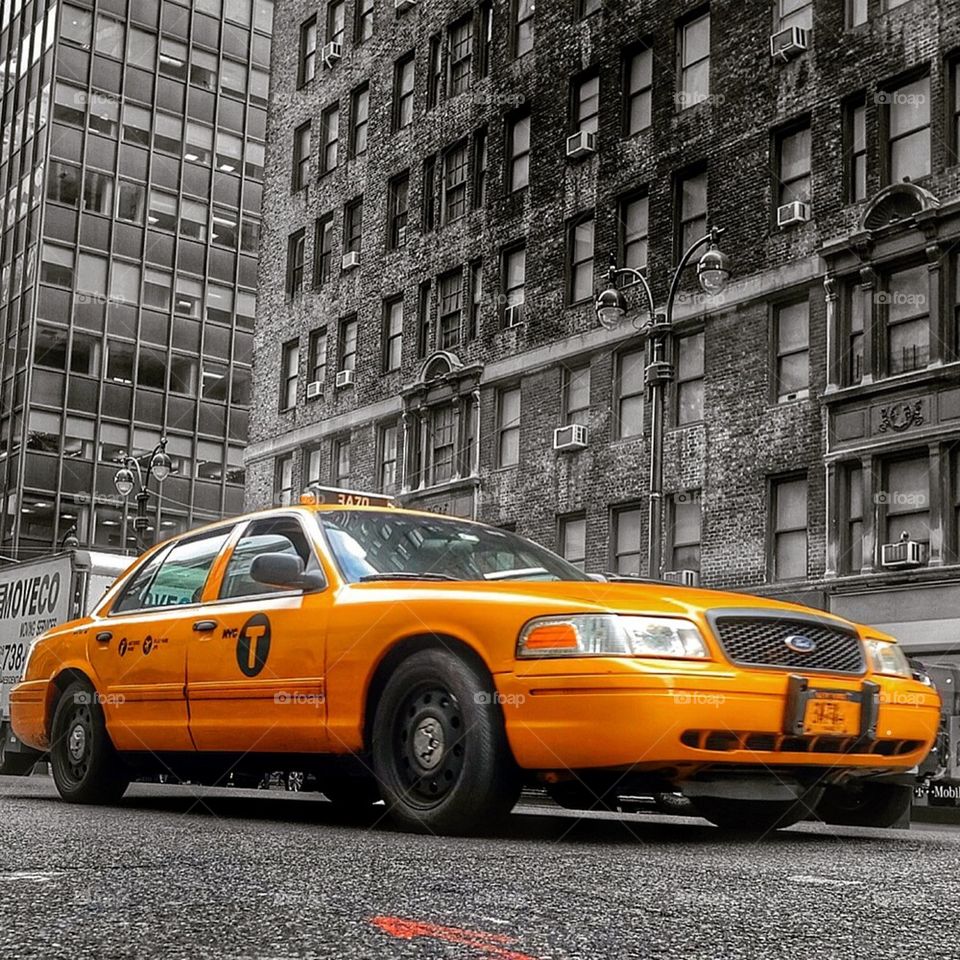 Yellow cab in New York city