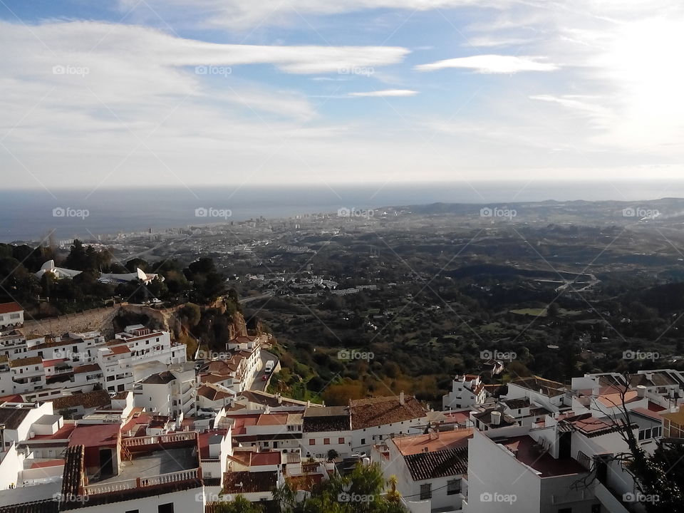 Panoramic view on the sea