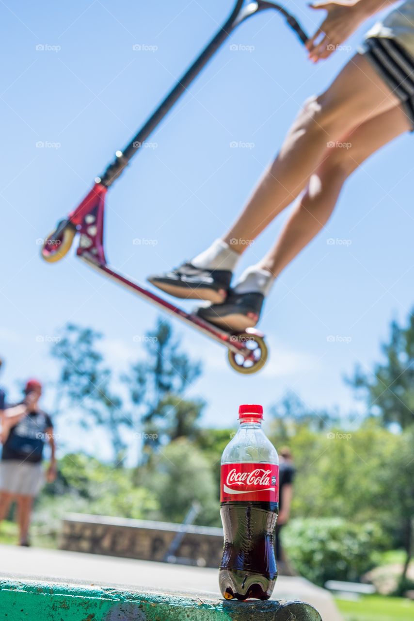 Outdoors activity with Coca Cola