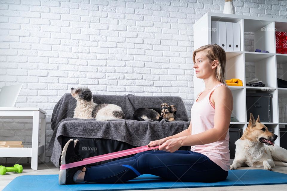 woman working out