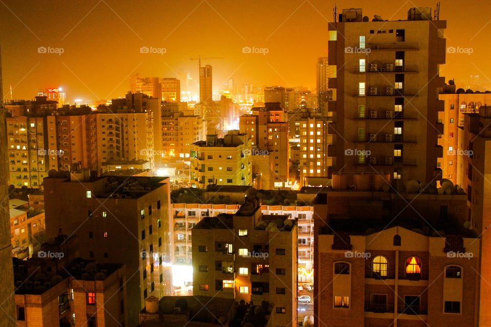 The effect of sandstorm with the lights