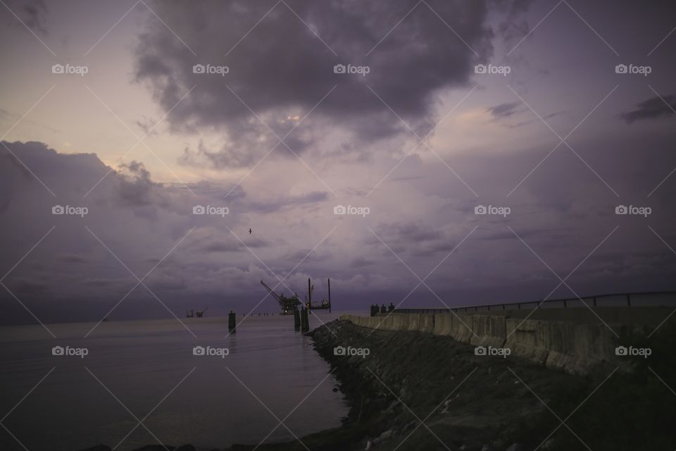 Pier at sunset 