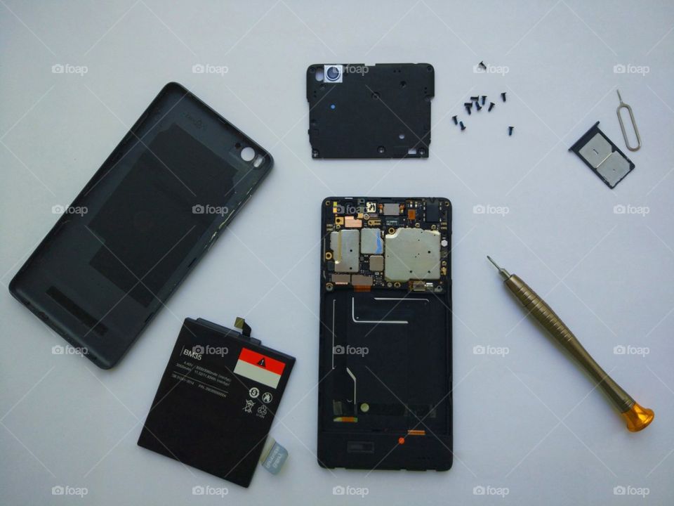 Disassembled for repair smartphone