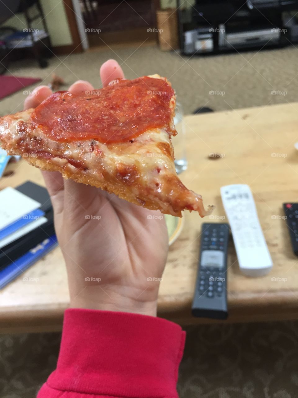 Pizza holding 
