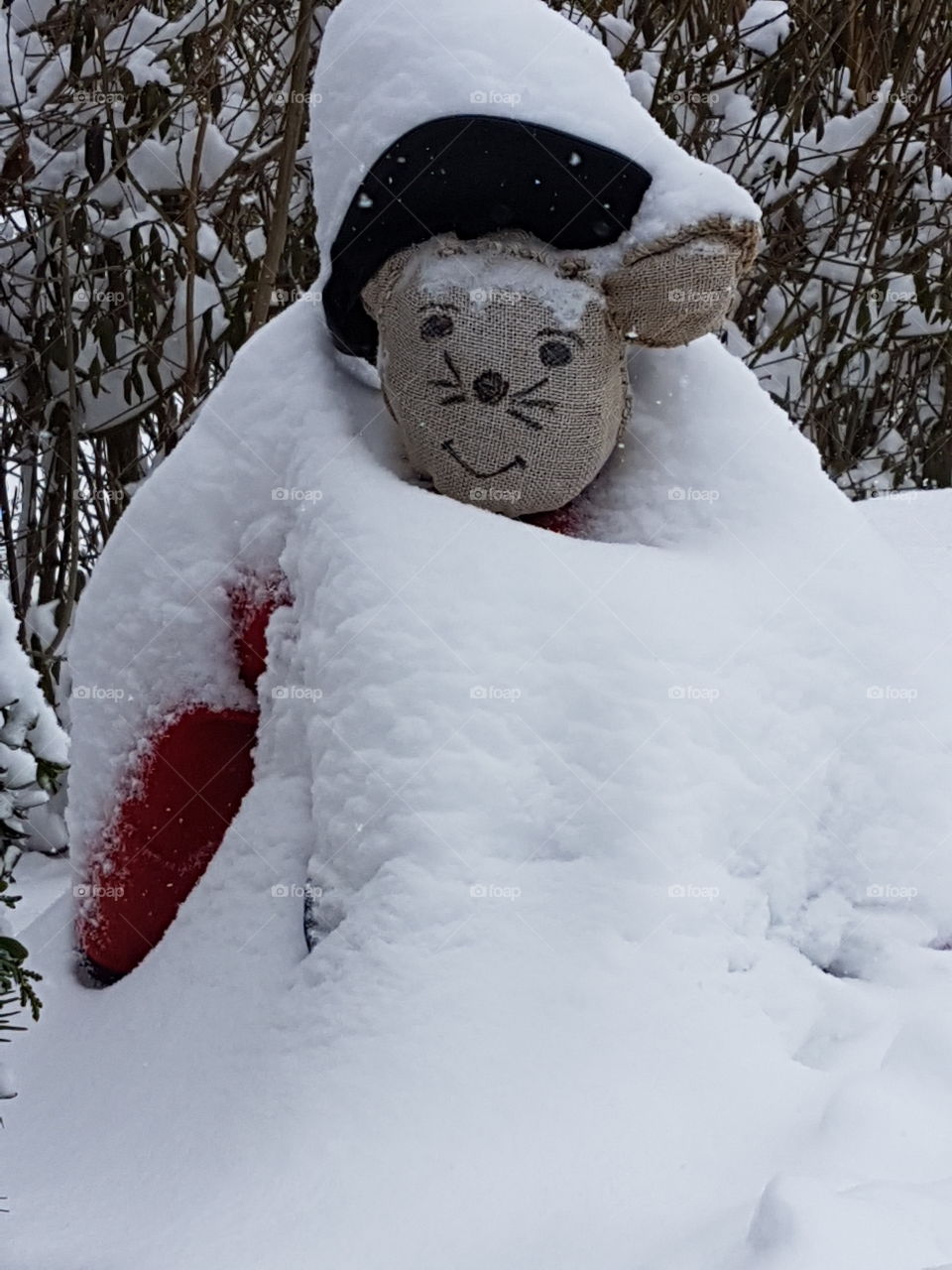 Osterhase im Schnee