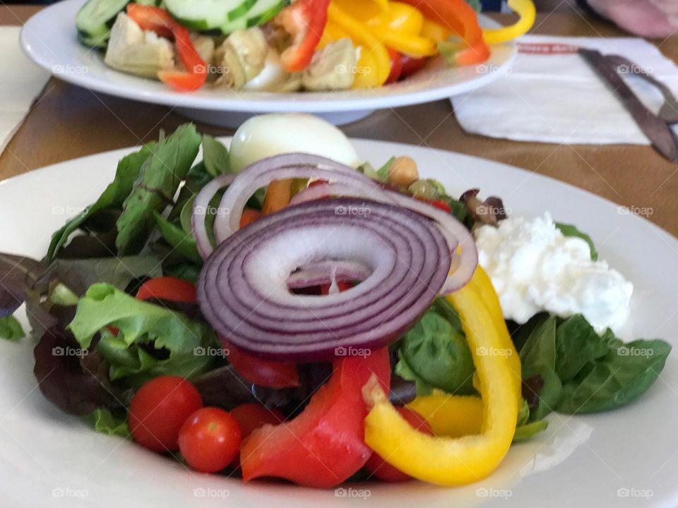 Complimentary color match ups for lunch.