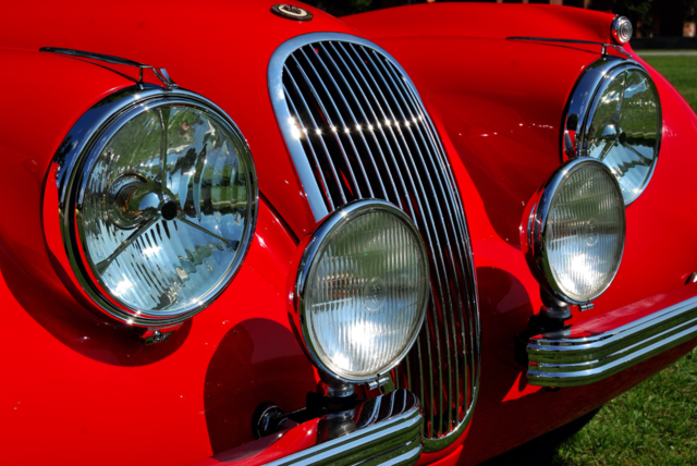 red car classic grill by delvec