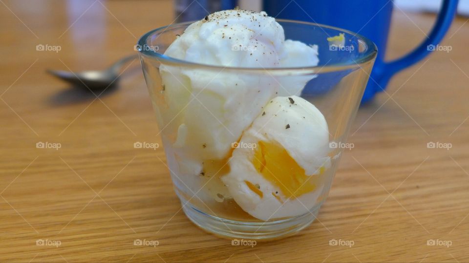 soft boiled eggs in cup
