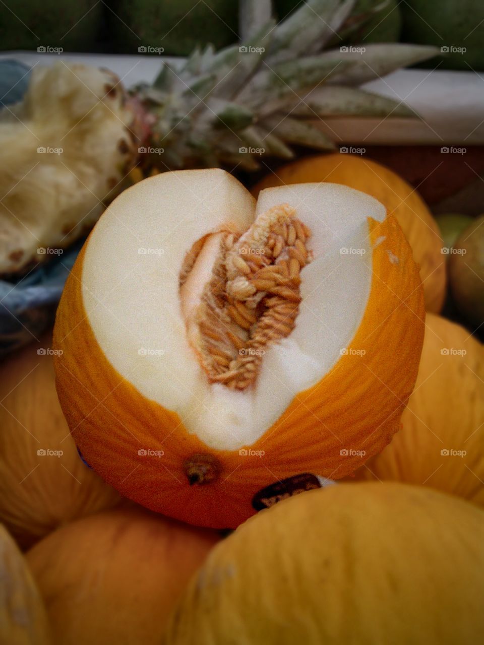 inside a sugar melon