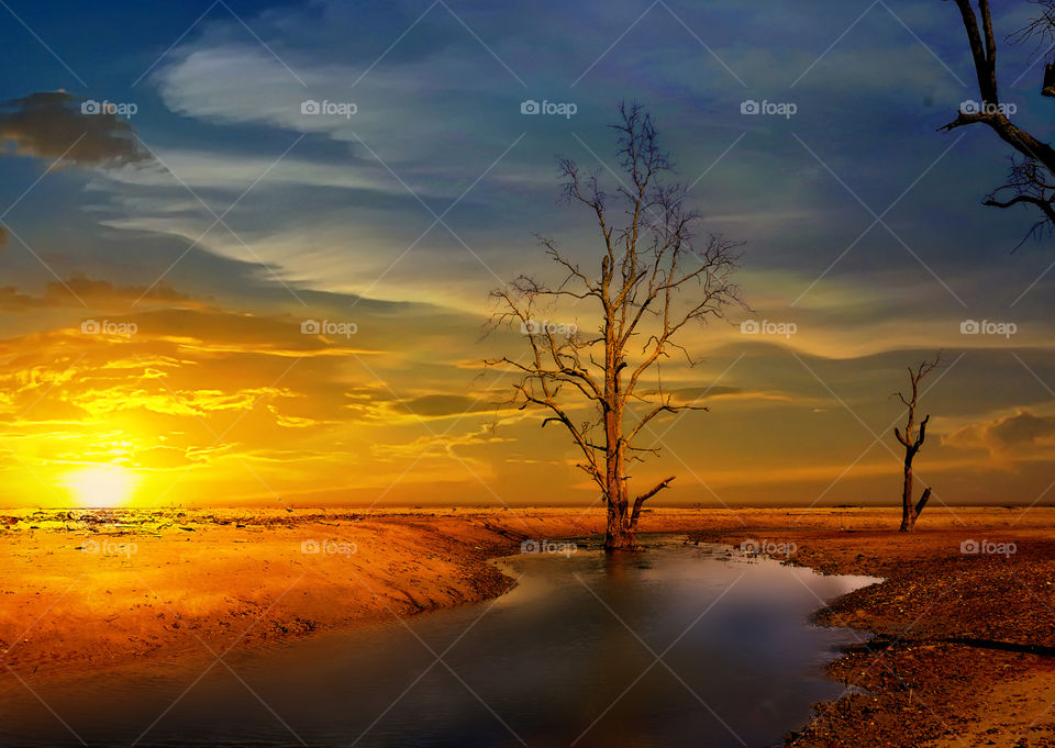 sunset at tanjung beach