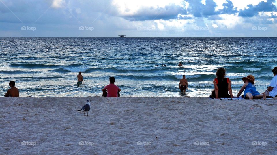 At the ocean in Miami