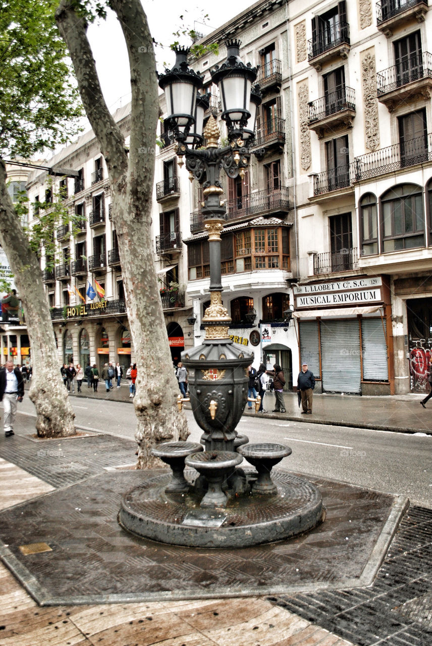 street city barcelona ramblas by serbachs