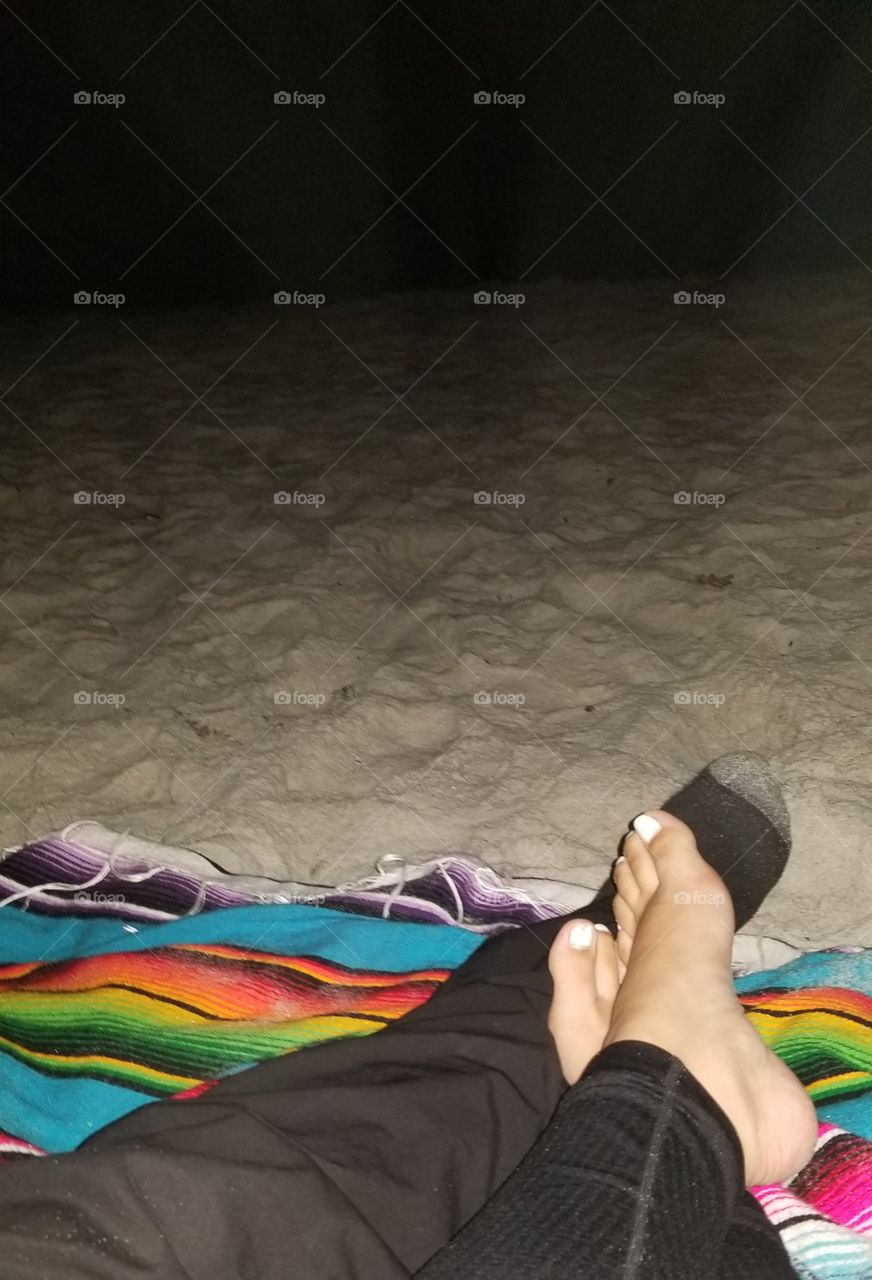 warm summer night on the beach