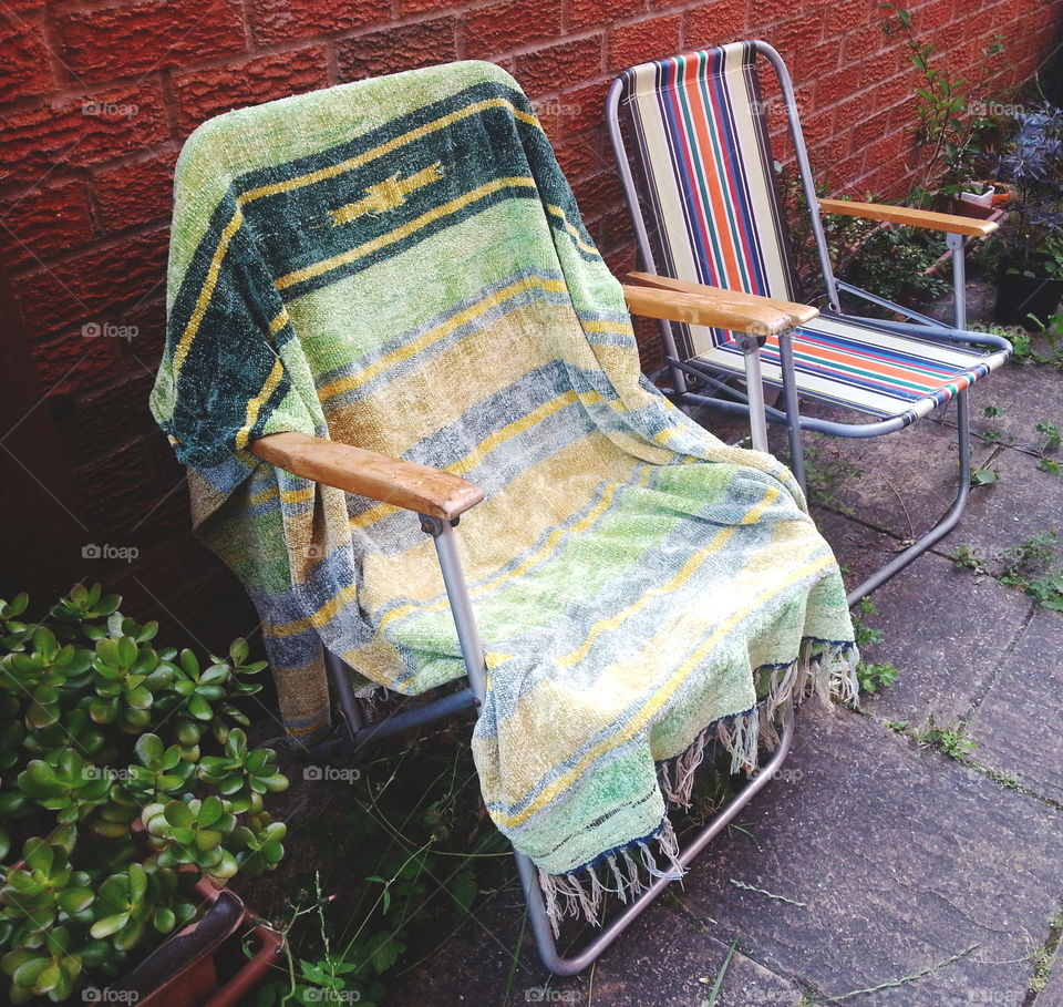 Chairs in the  garden