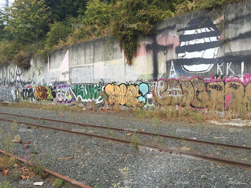 Graffiti, Locomotive, Train, Railway, Urban