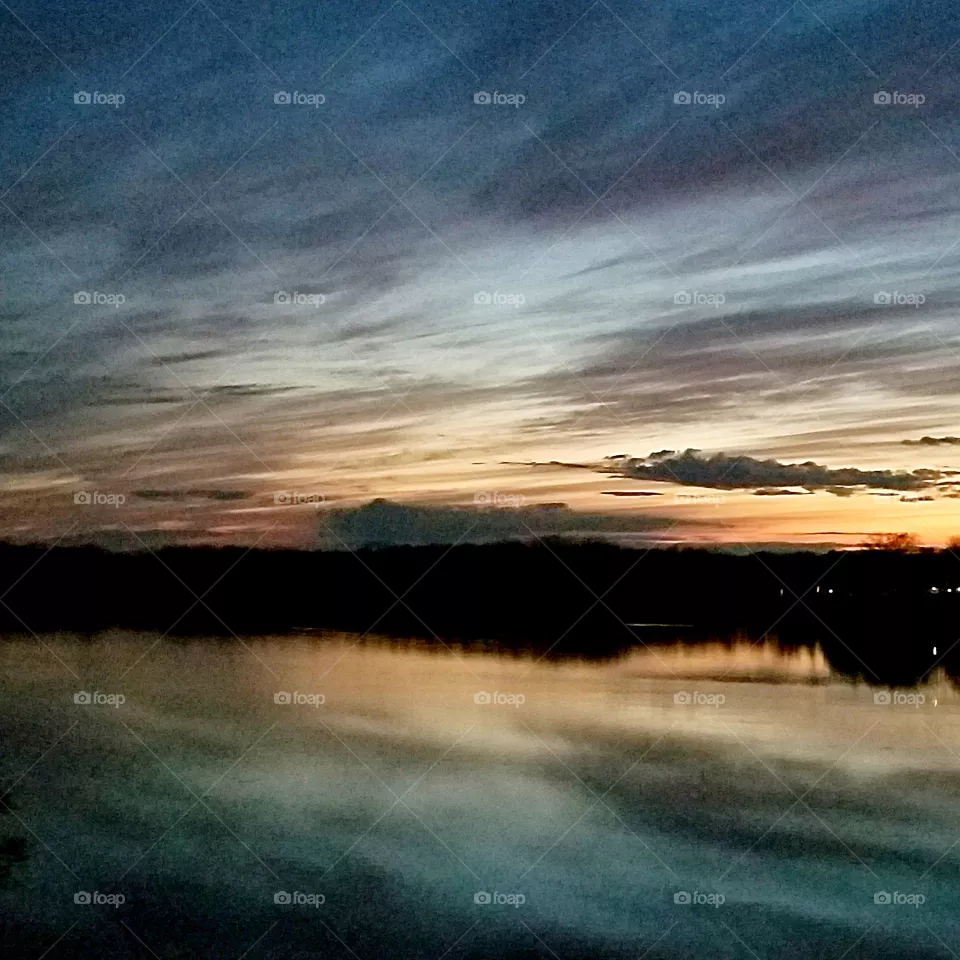 Evening arrives