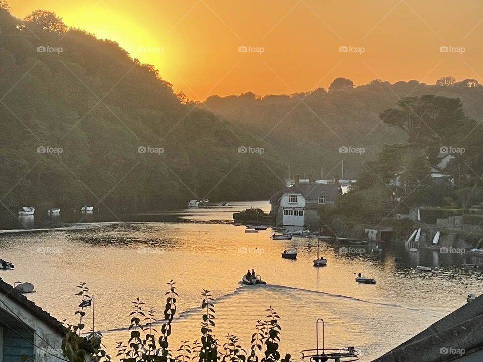 Beautiful Devon during sunset 