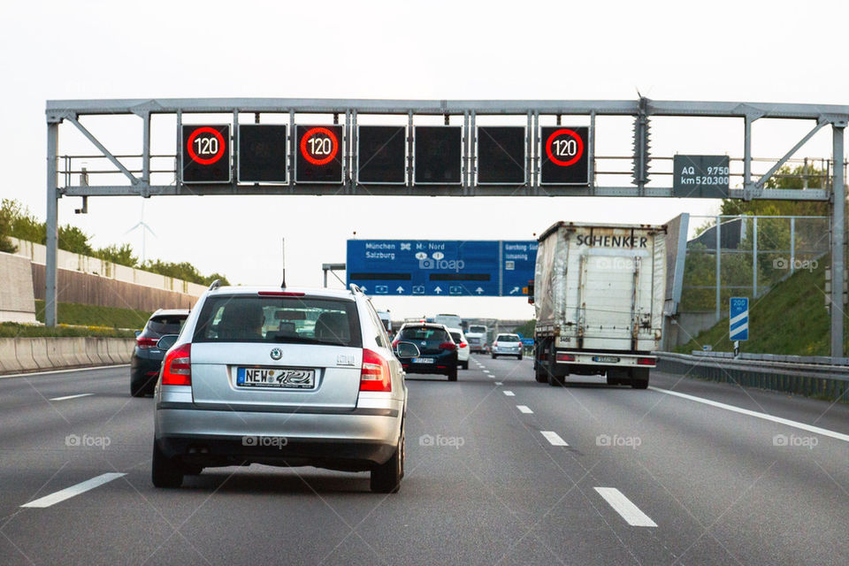 German autobahn in Munich 