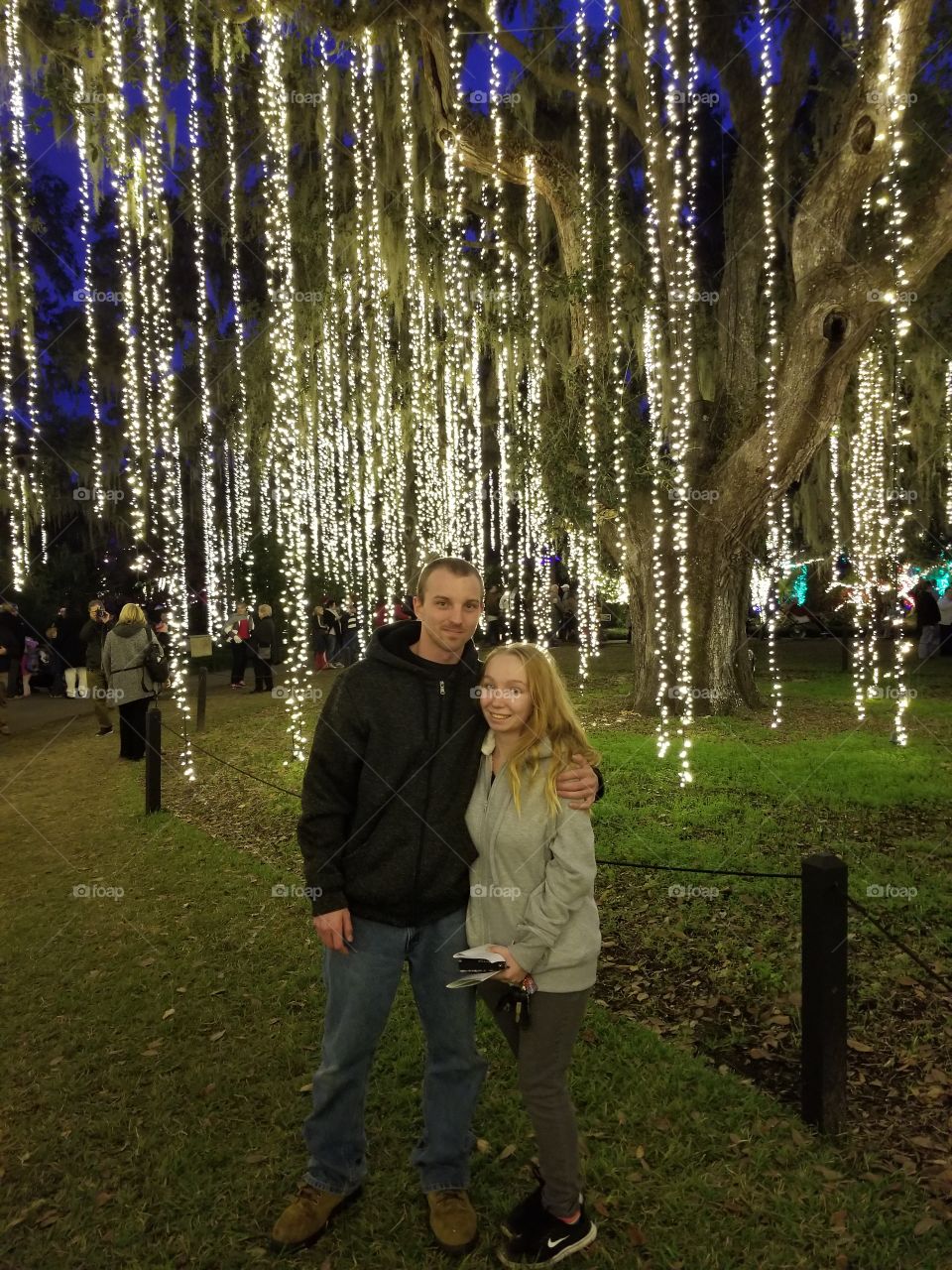 Brookgreen Gardens Night of 1000 Candles with my Fiancee