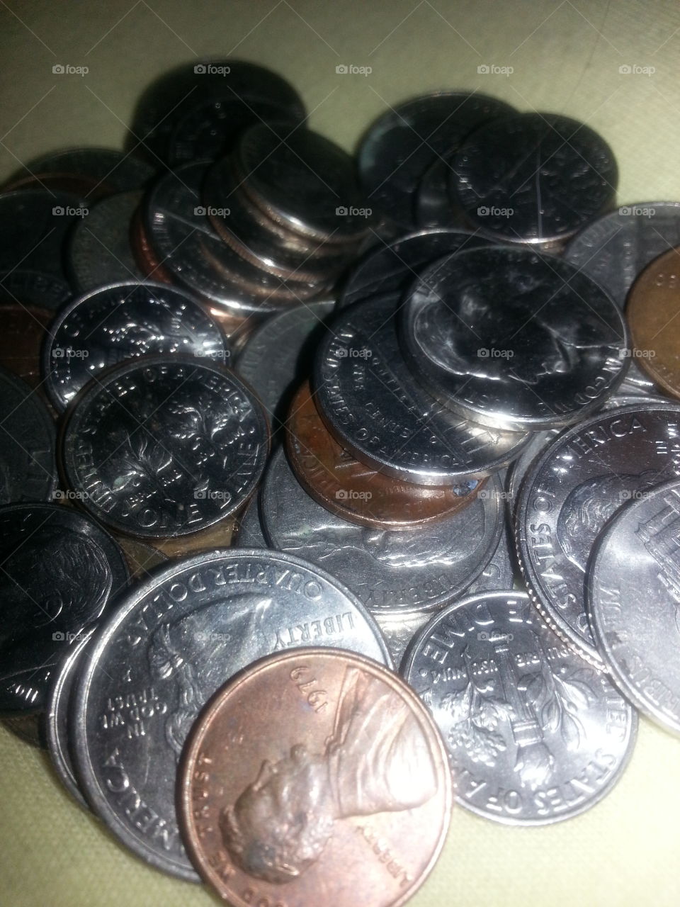 pile of spare change