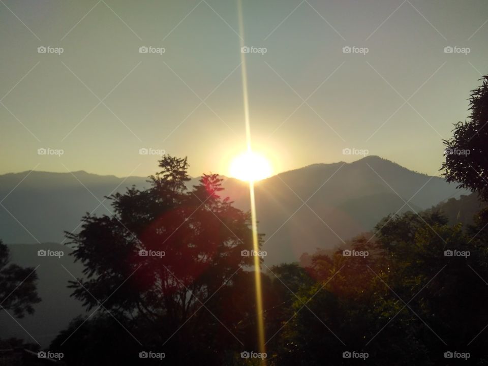 Magnificence of rising Sun