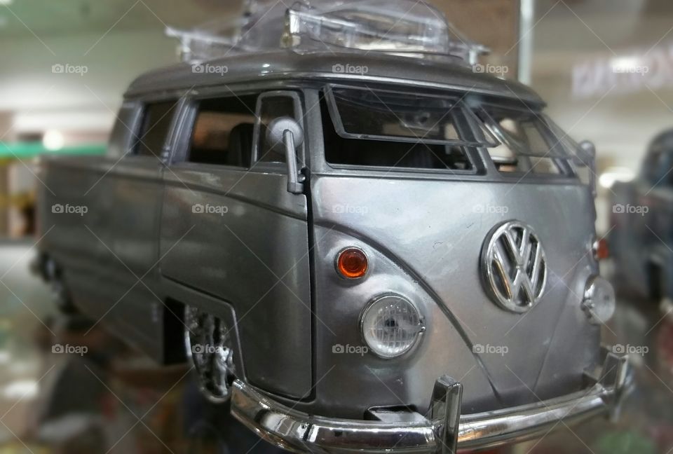 Gray miniature Volkswagen pickup
