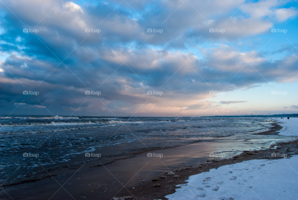 świnoujście poland beach sky clouds by karoll